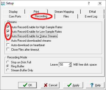 setting up automatic recording