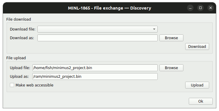 the 'File Exchange' dialog, populated appropriately