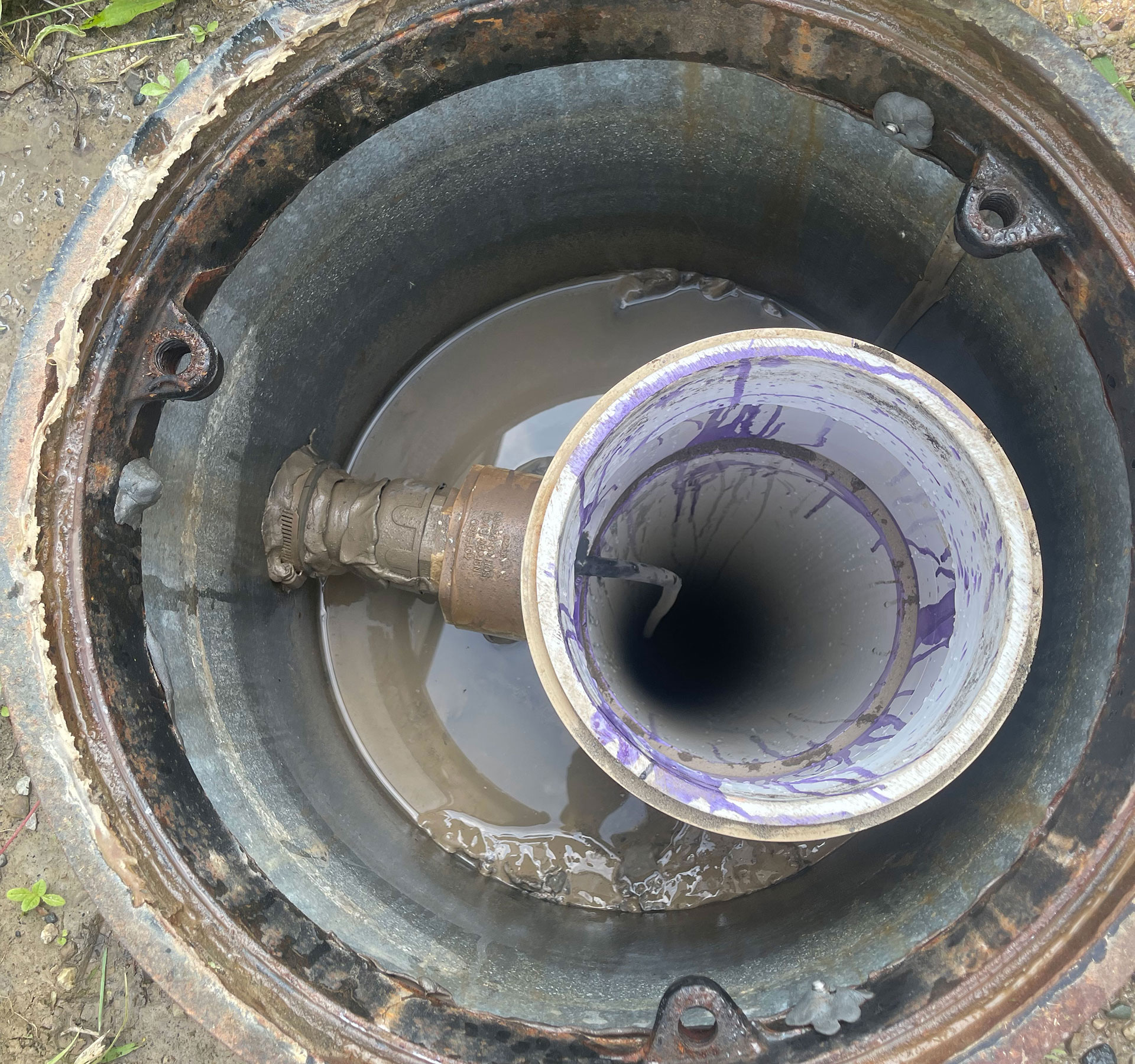 Figure 1: Certis instruments are deployed inside either 6” or 8” ID PVC pipe cut to the desired length and inserted into boreholes.