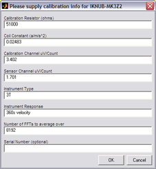 Noise-calibration-input-data