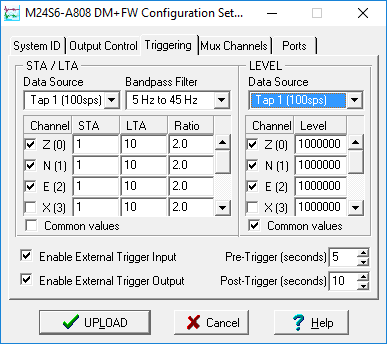 DM24 configuration setup triggering
