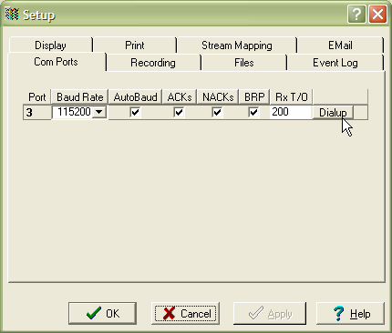 Setup-comports-dialup