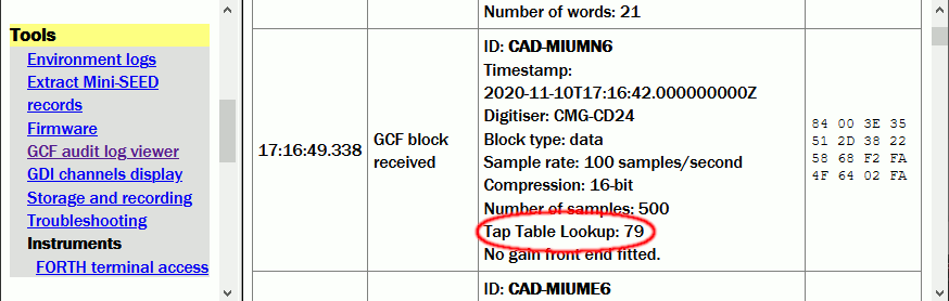 A packet analysis from the GCF audit log