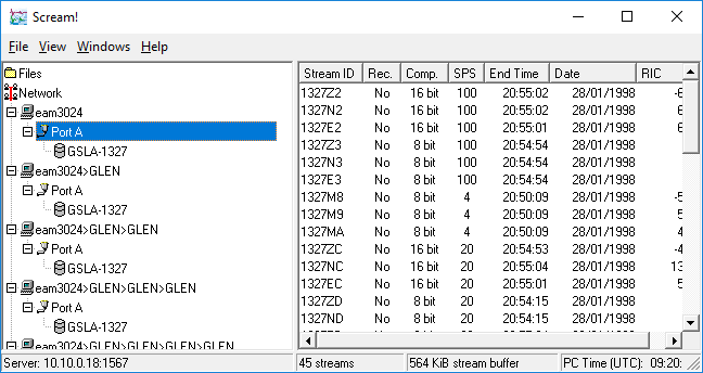 Scream main window showing effect of a data loop