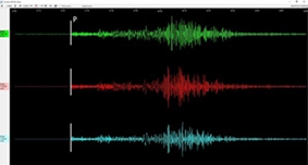 Waveforms from the Repeater 1 Certimus seismometer