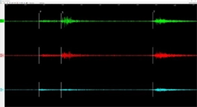 Waveforms from the Repeater 2 Certimus seismometer