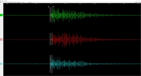 Waveforms from the Repeater 3 Certimus seismometer