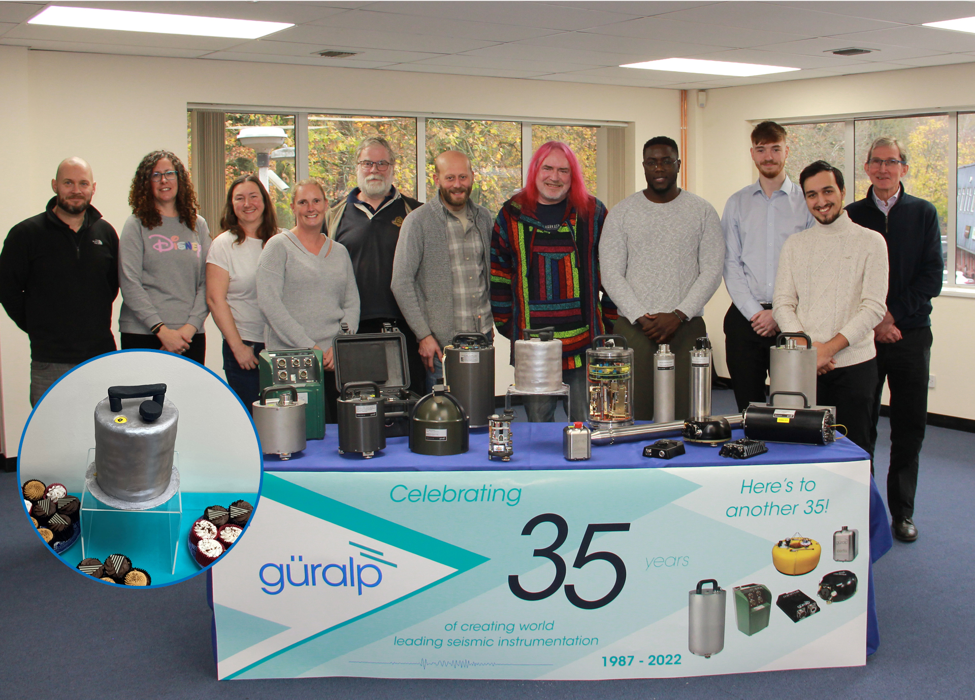 Employees old and new celebrate 35 years since Güralp Systems Ltd was incorporated