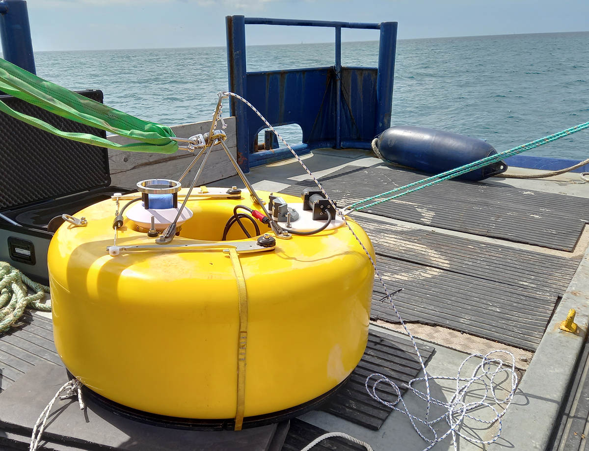 Aquarius BBOBS prepared for test deployment, August, 2021