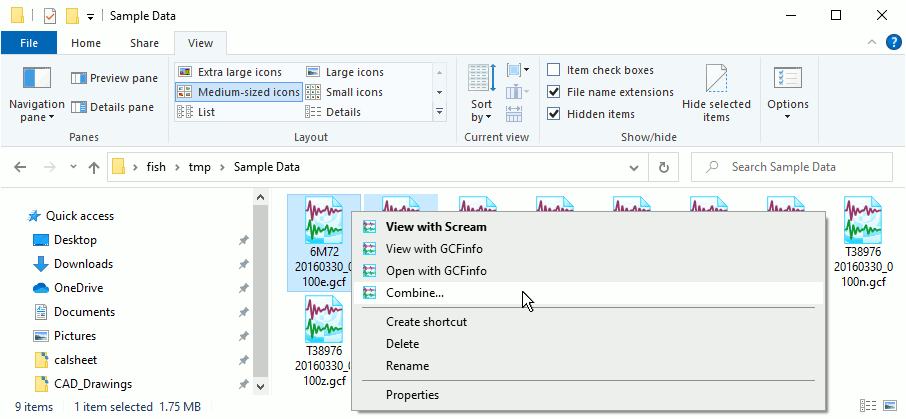 Combining two GCF files