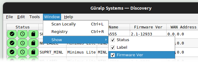 Enable firmware version display